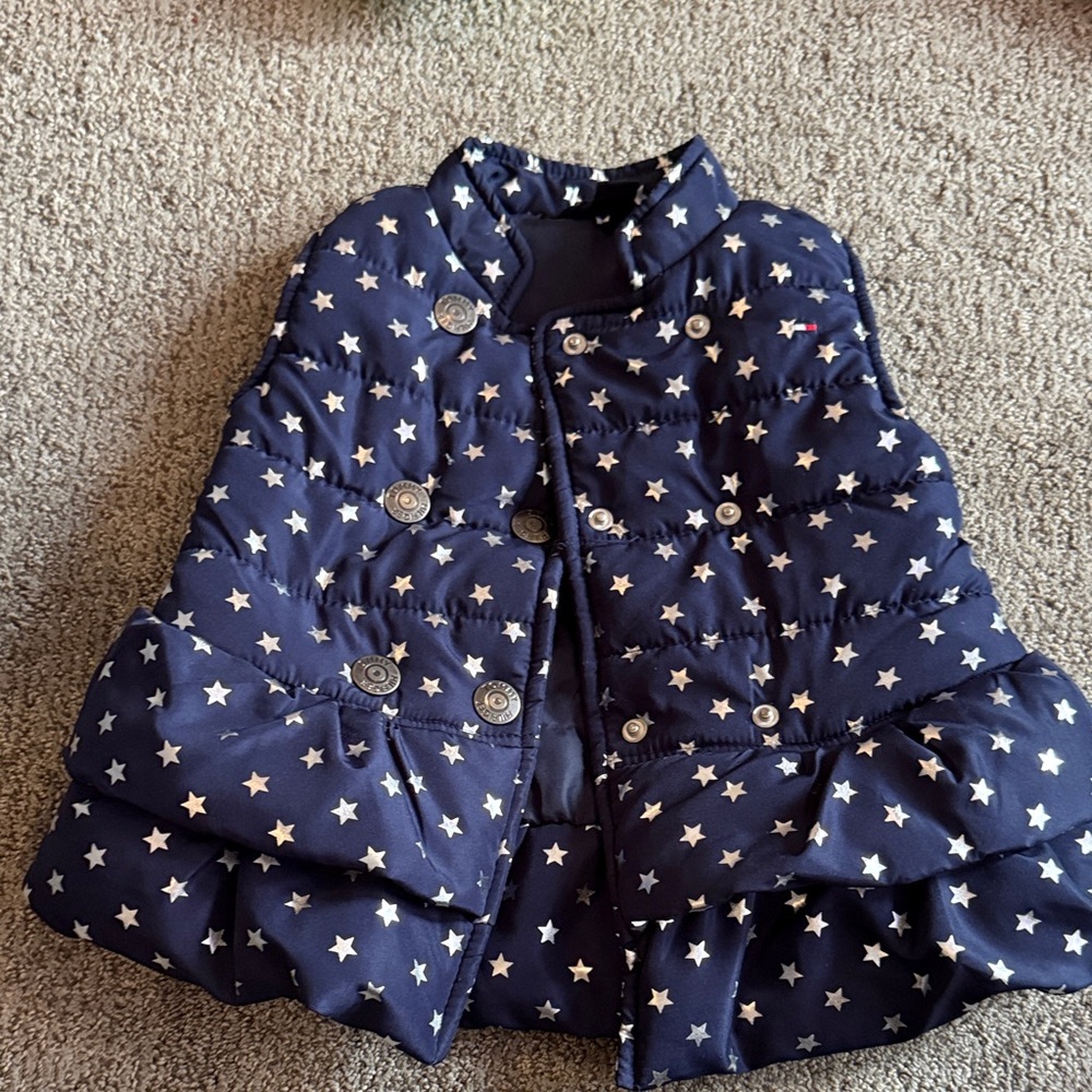 Tommy Hilfiger Navy Star Puffer Jacket 3T